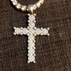 Tennis chain and cross piece